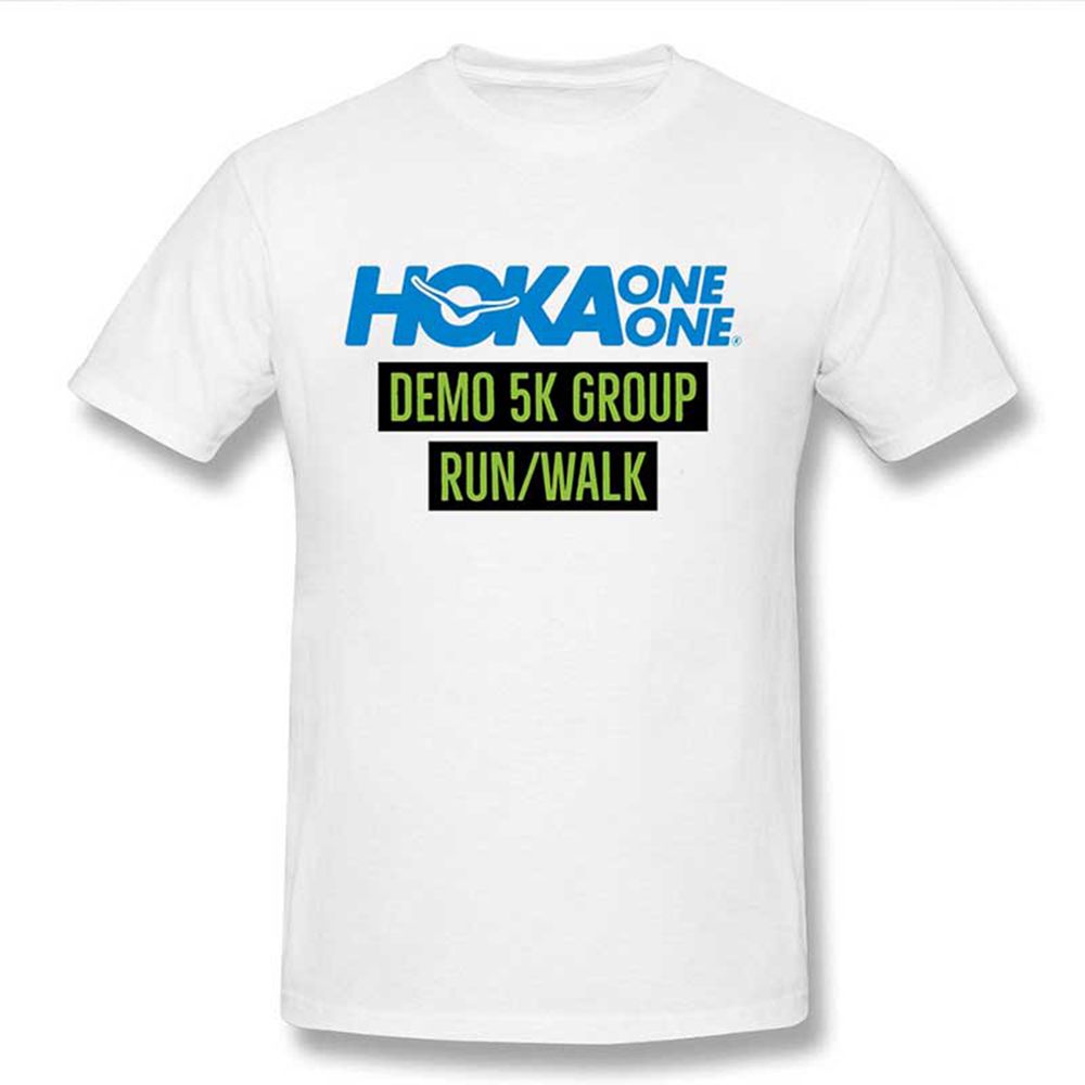 Hoka One One Short Sleeve Tshirt O Neck Summer And Generous Cotton - Men Tee - White,Australia AFD-2